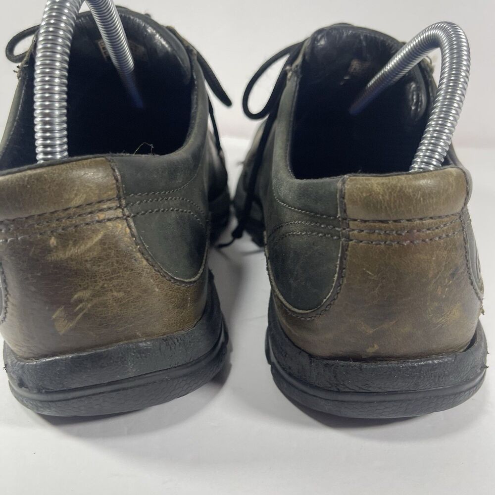 Keen Men's Low Hiking Walking Shoes - Black/Olive Leather - Size 9.5 - Picture 5 of 15
